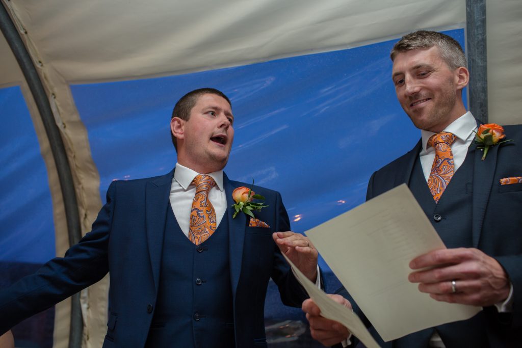 best man doing speech